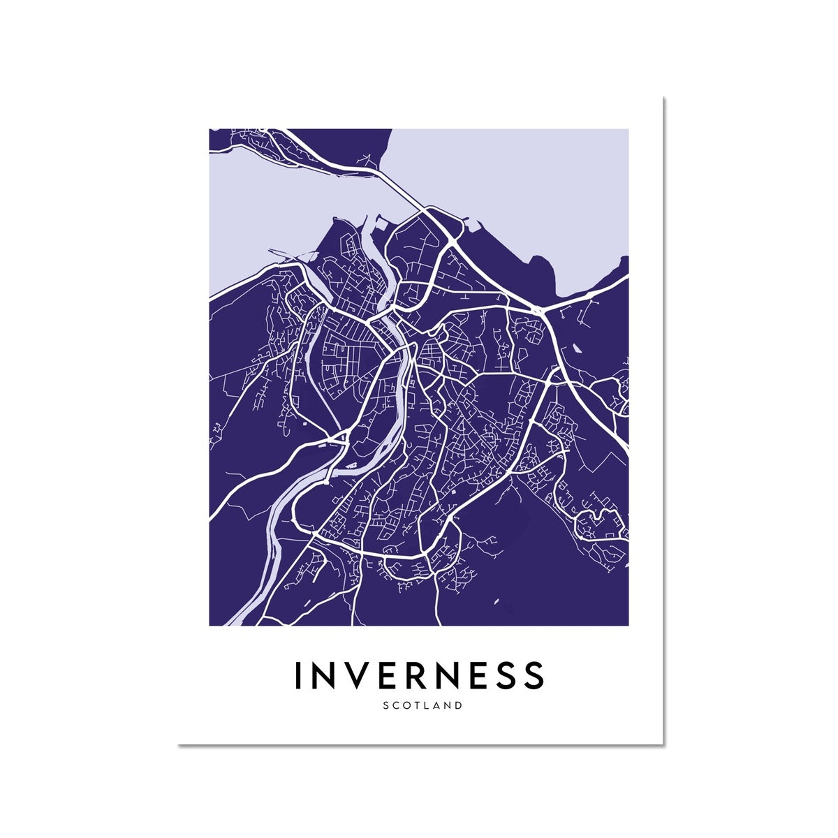 Inverness Map (Coloured)
