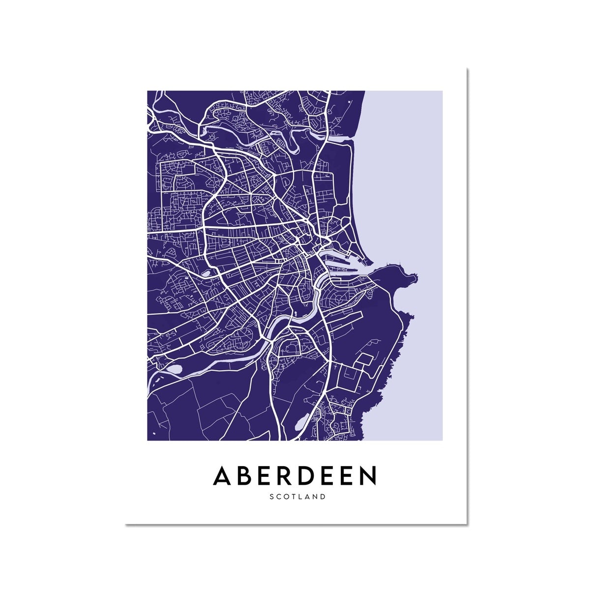 Aberdeen Map (Coloured)