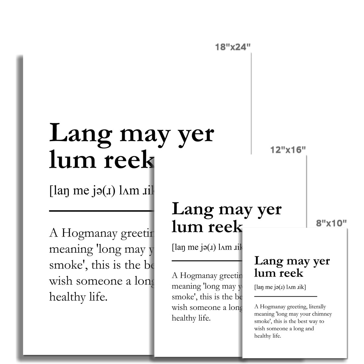 "Lang may yer lum reek" - Scottish Slang