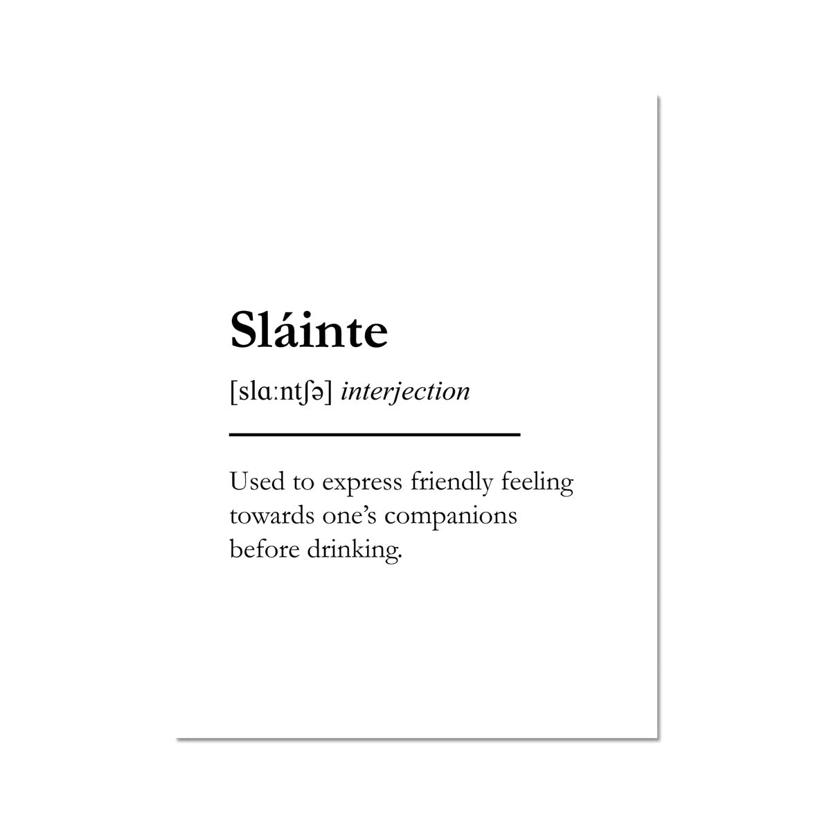 "Sláinte" - Scottish Slang