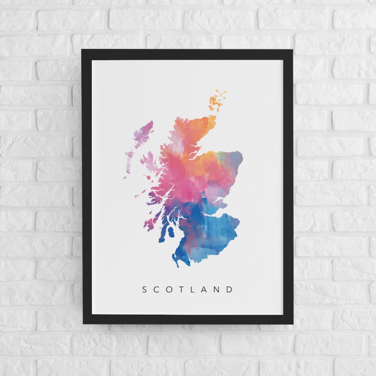 Scotland Pastel Colored Map