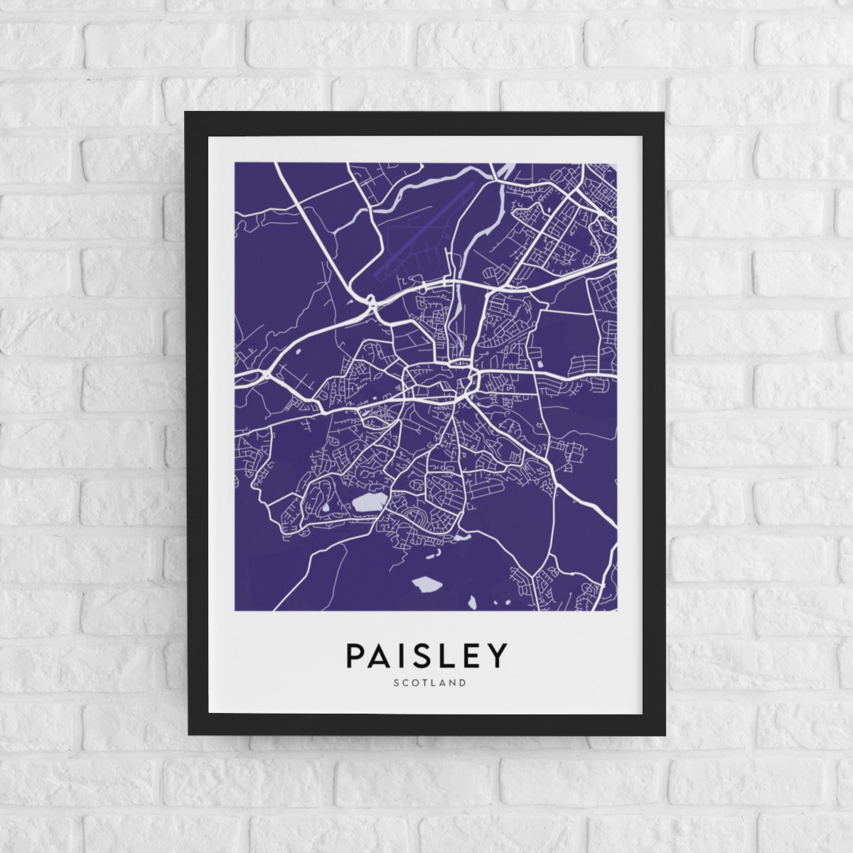 Paisley Map (Coloured)