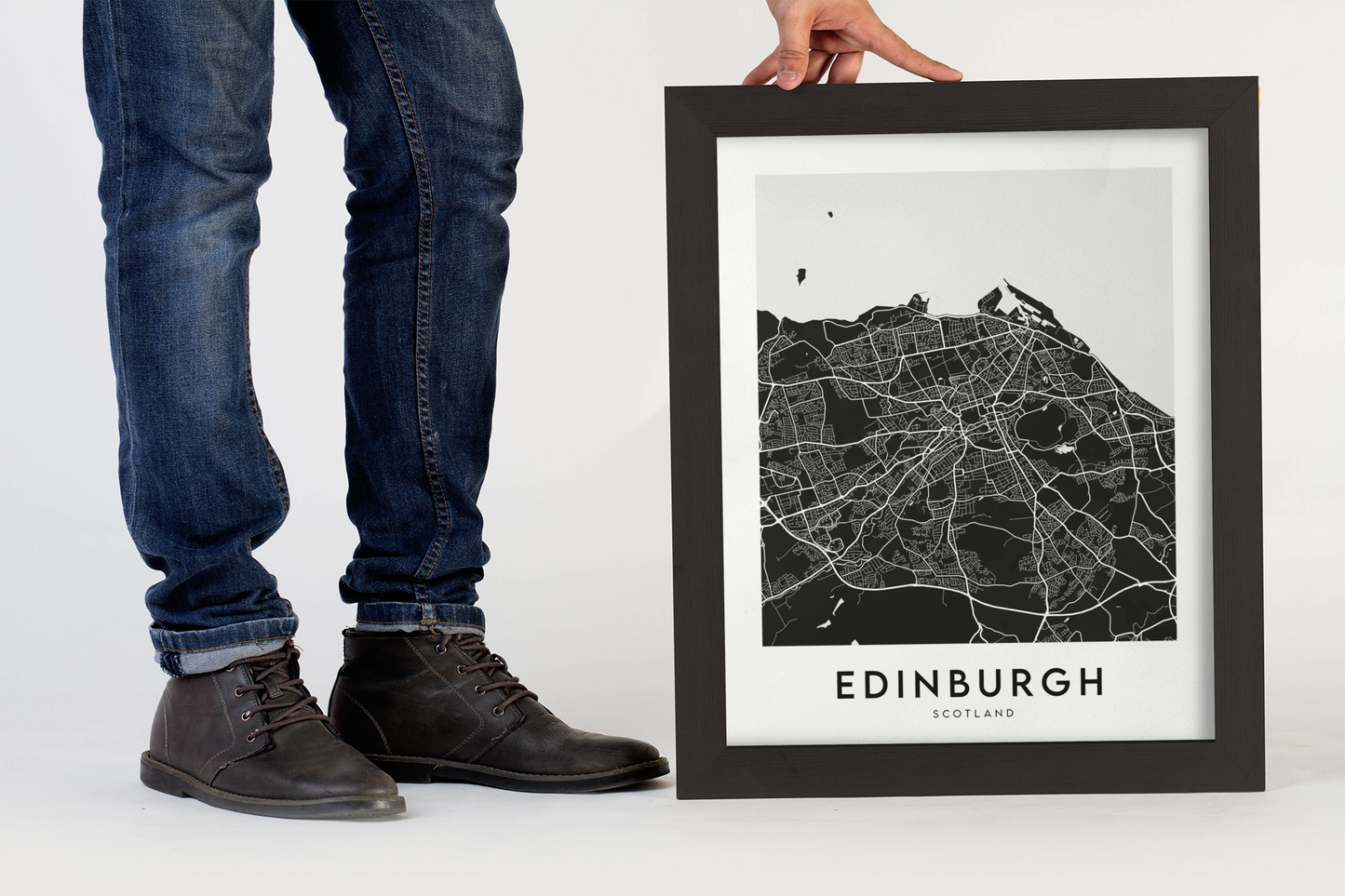 Edinburgh Map (Black)