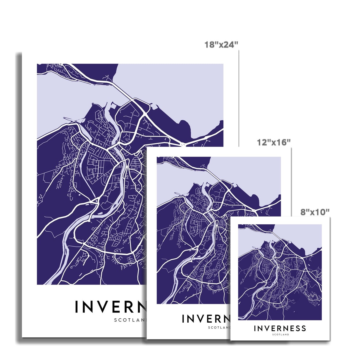Inverness Map (Coloured)