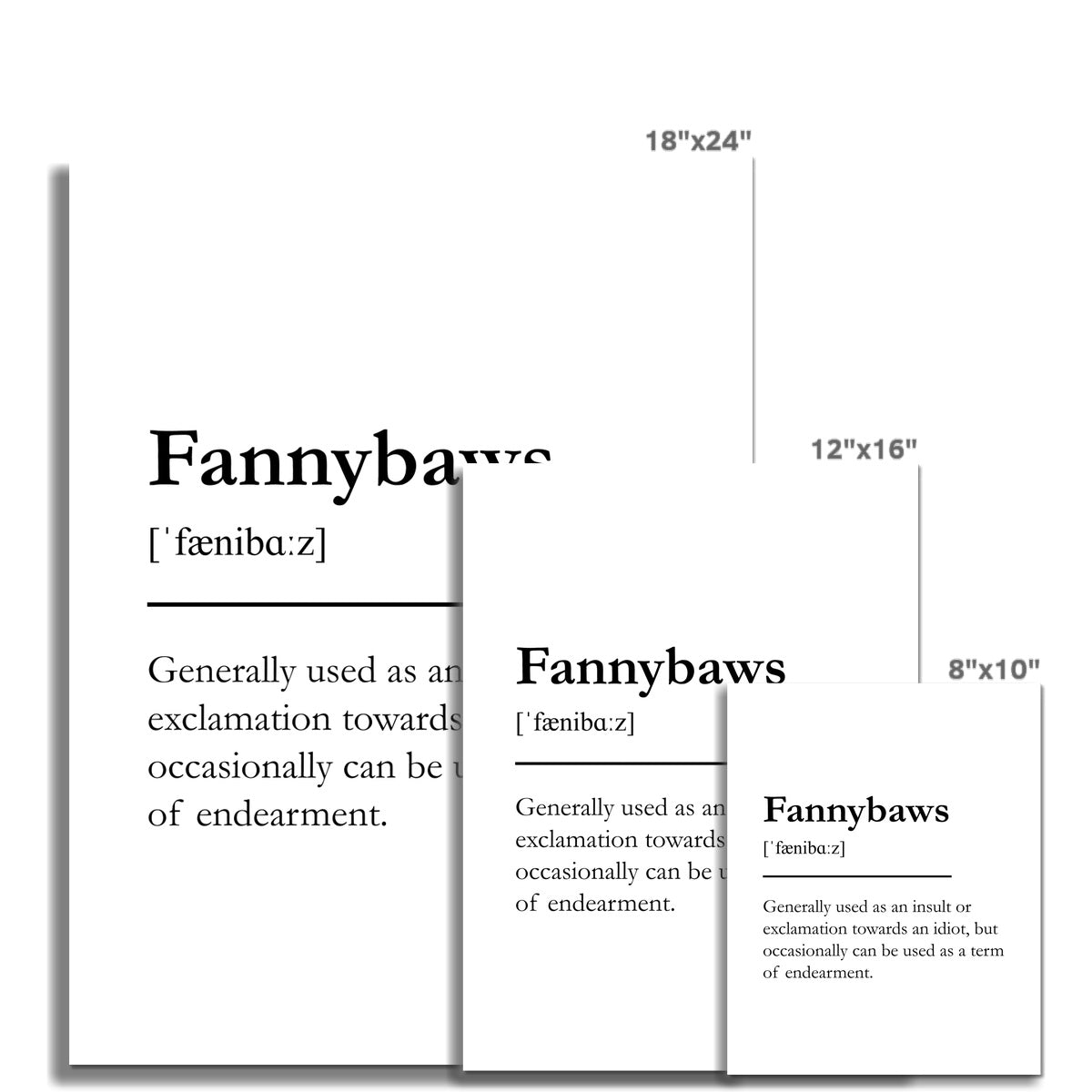 "Fannybaws" - Scottish Slang