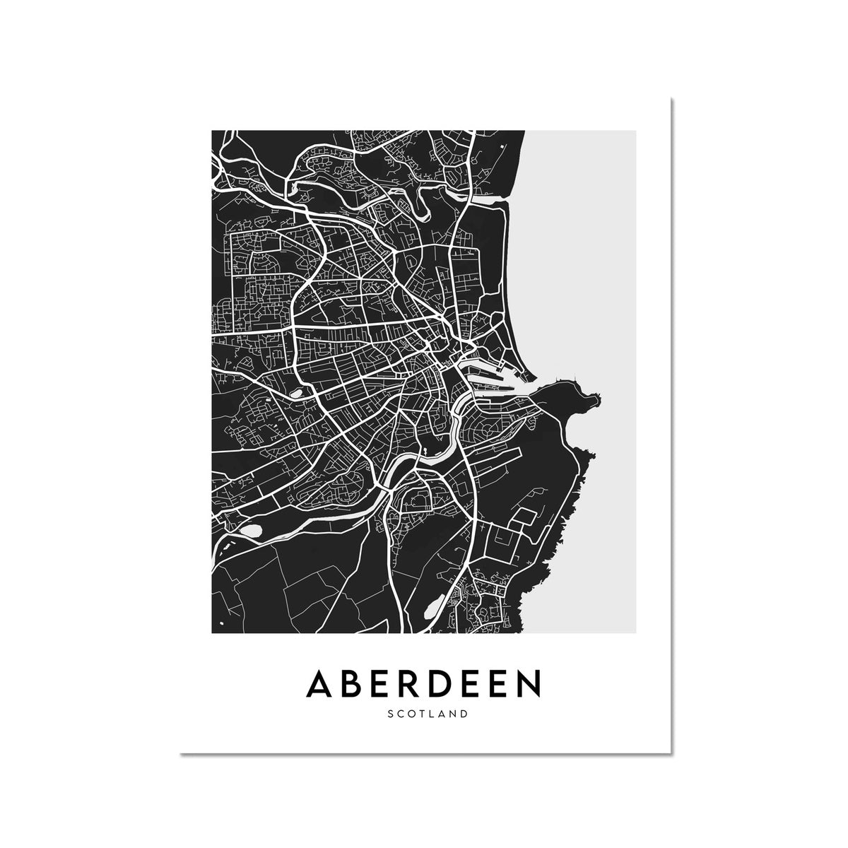 Aberdeen Map (Black)