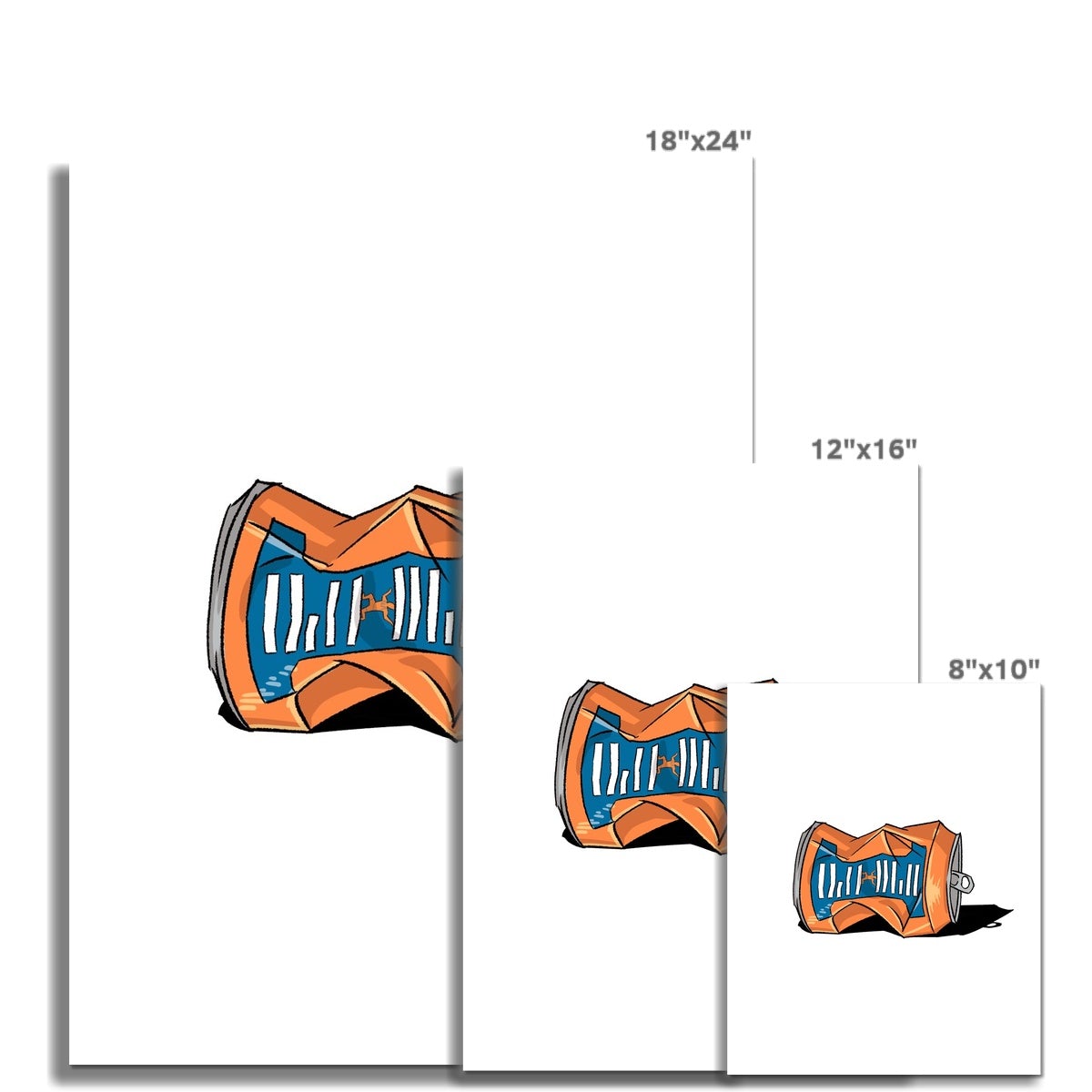 Irn-Bru Crushed Can Cartoon