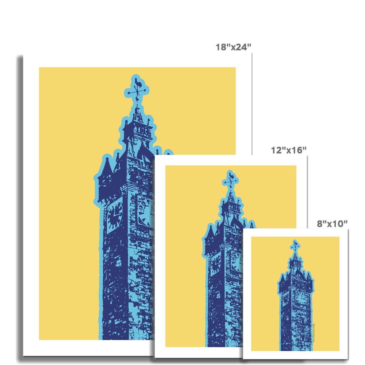 Tolbooth Steeple, Glasgow - Pop Colour Art