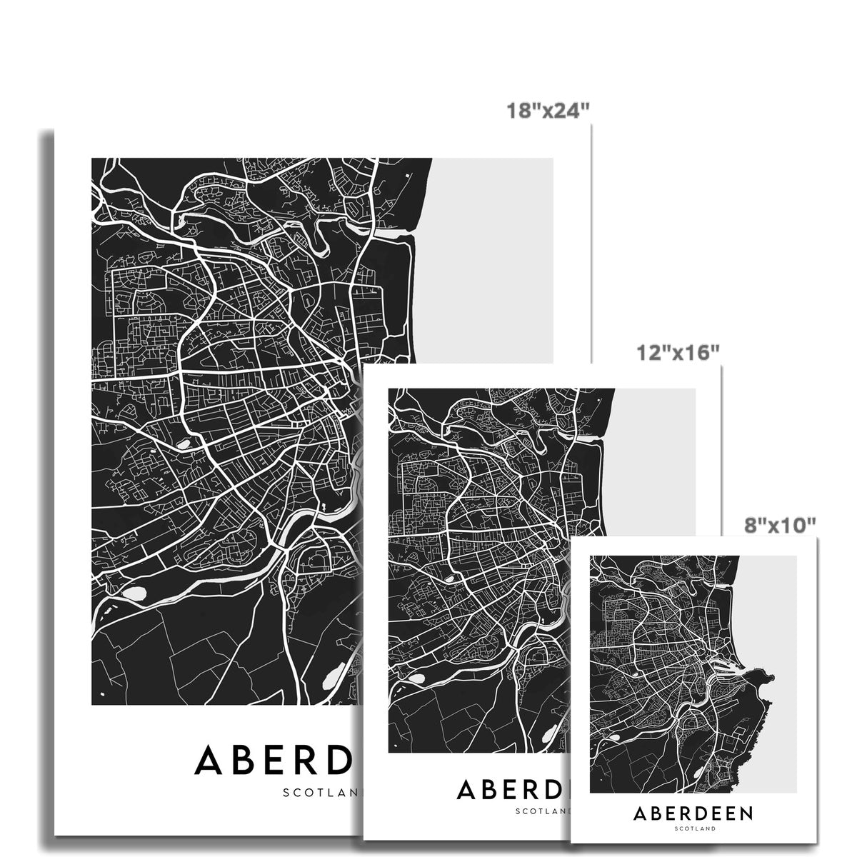 Aberdeen Map (Black)