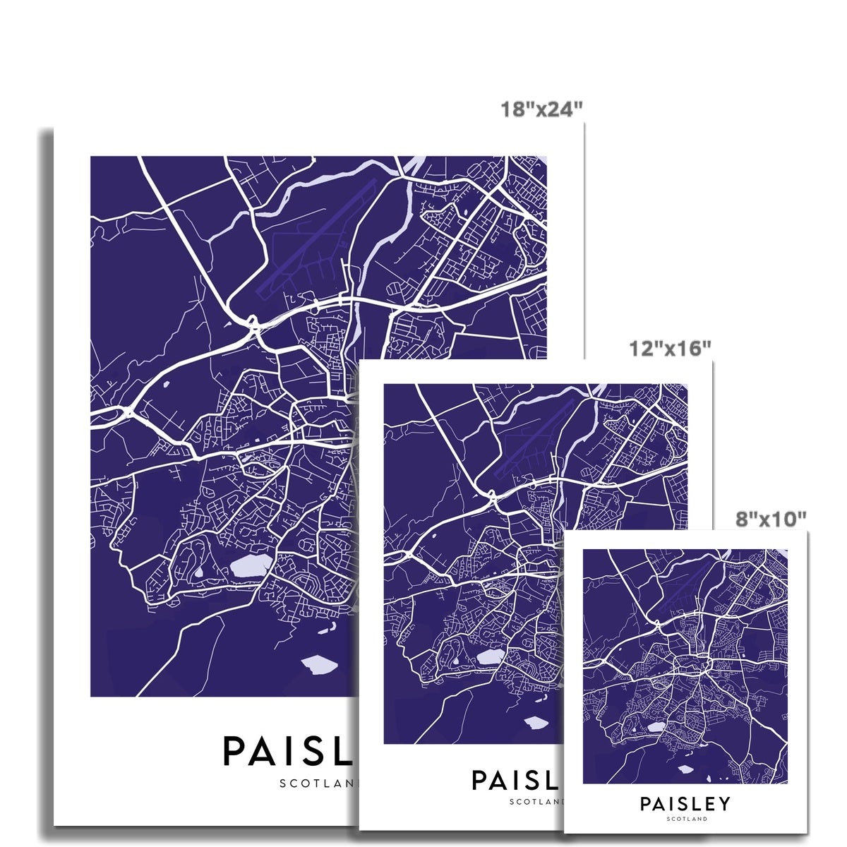 Paisley Map (Coloured)