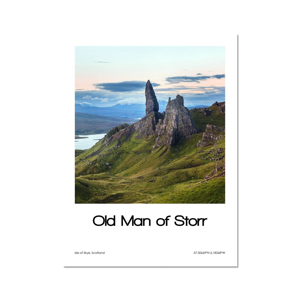 Old Man of Storr Poster (Coloured Photo)
