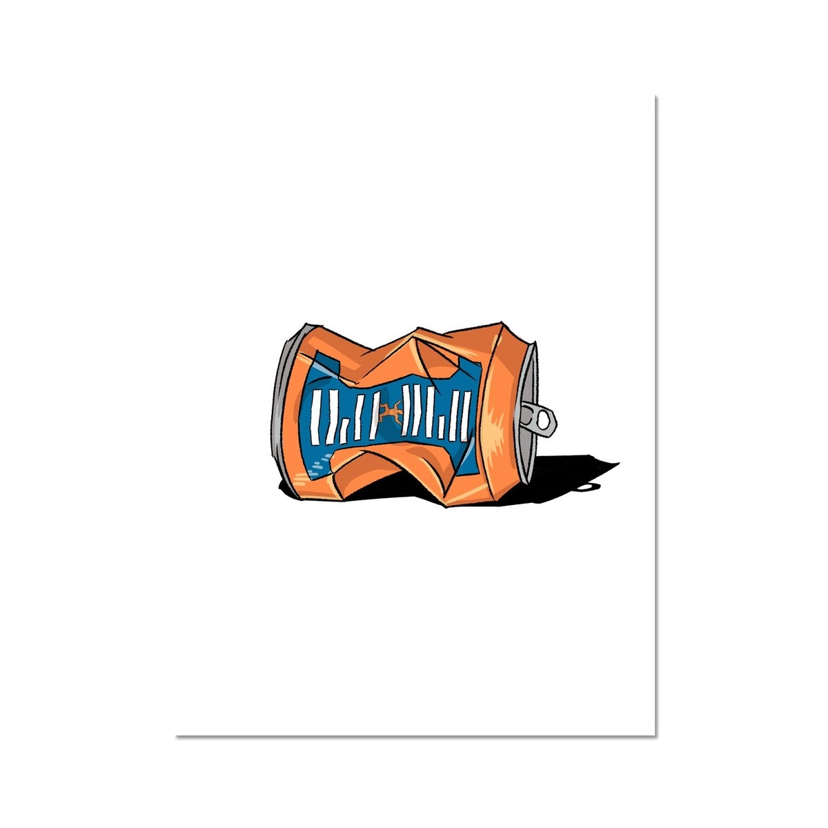 Irn-Bru Crushed Can Cartoon
