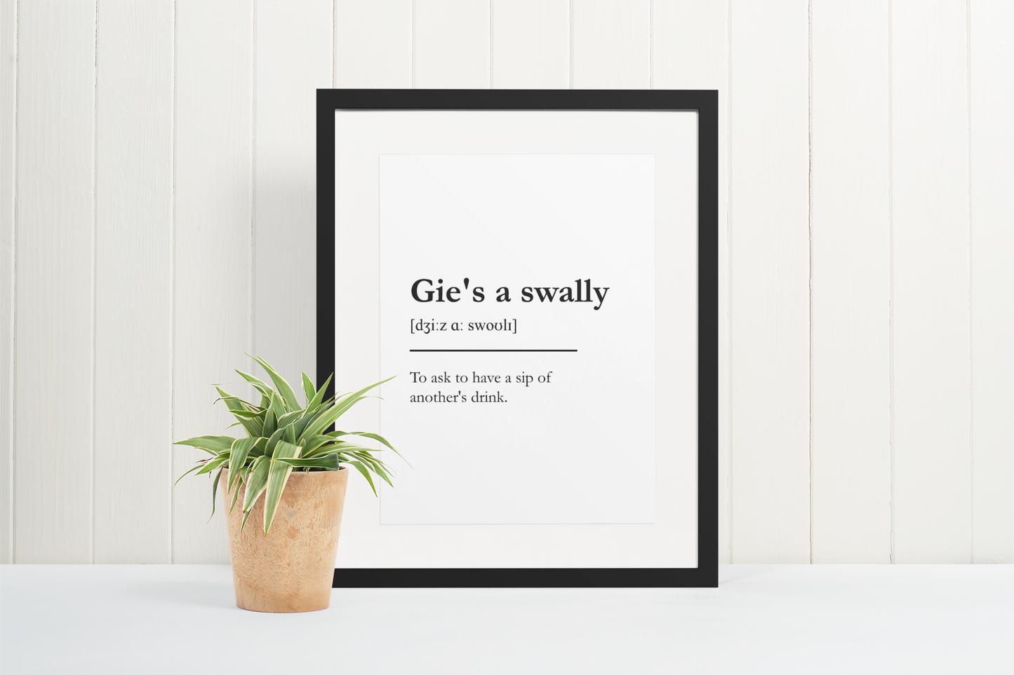"Gie's a swally" - Scottish Slang