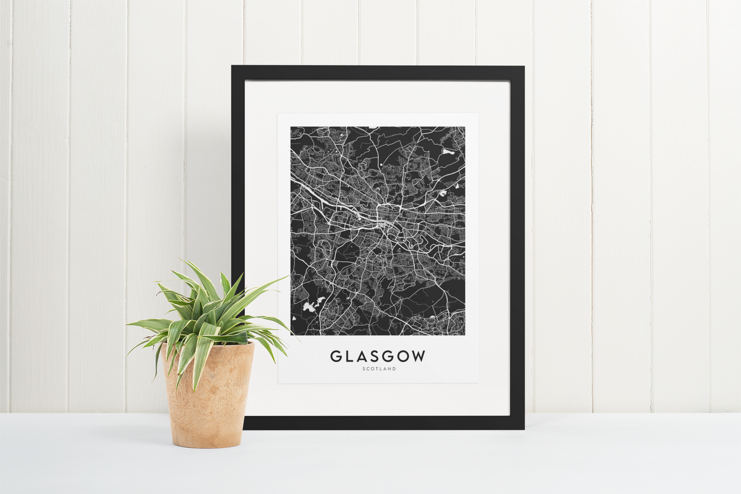 Glasgow Map (Black)