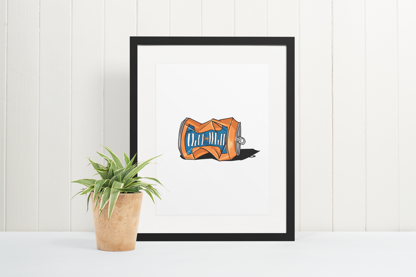 Irn-Bru Crushed Can Cartoon