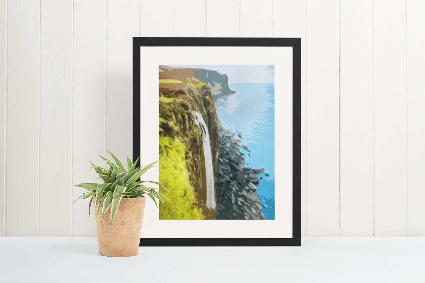 Mealt Waterfall - Watercolor Art