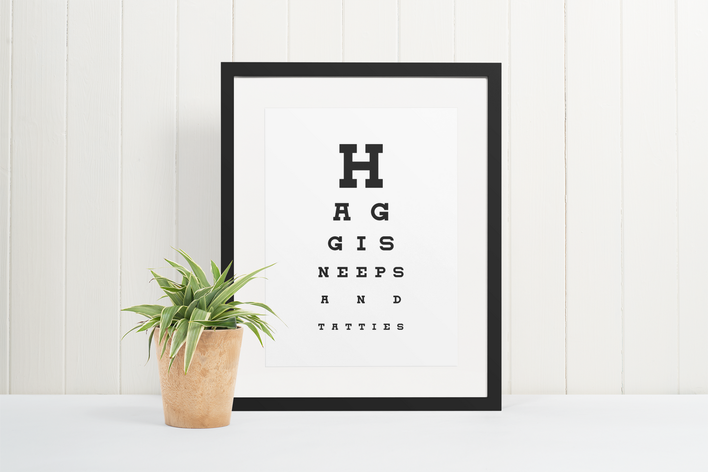 Haggis, Neeps And Tatties - Snellen Chart Design