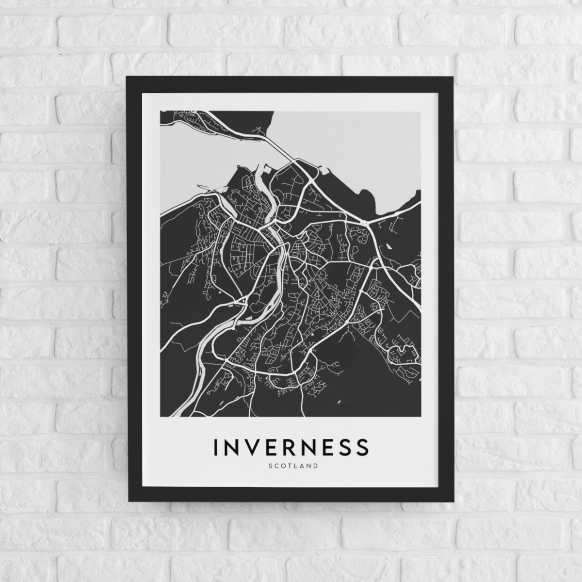 Inverness Map (Black)