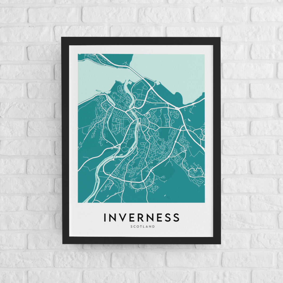 Inverness Map (Coloured)