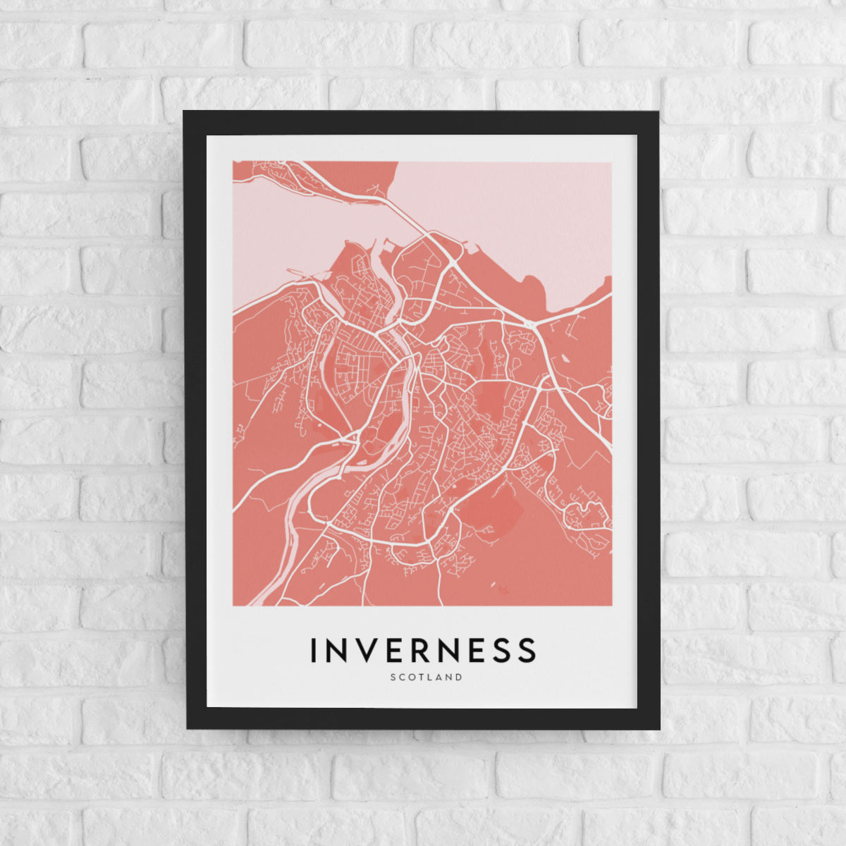 Inverness Map (Coloured)