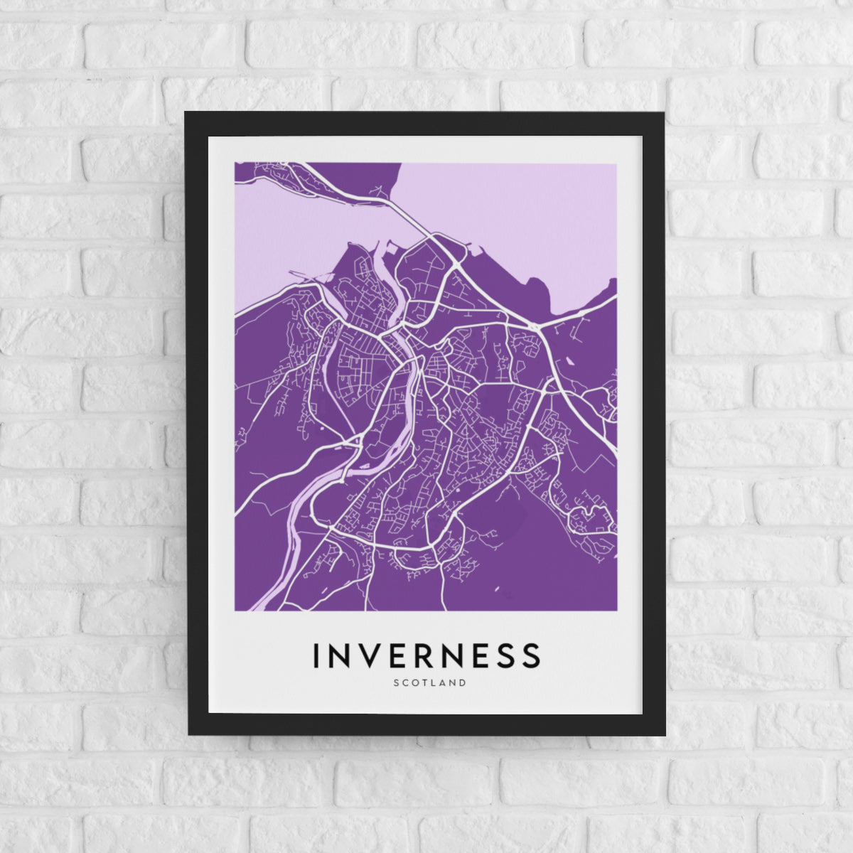 Inverness Map (Coloured)