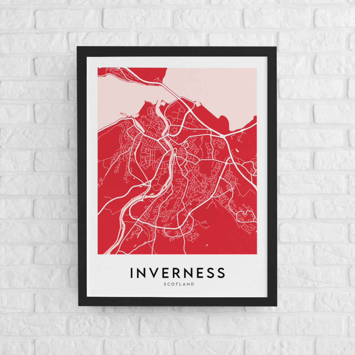 Inverness Map (Coloured)