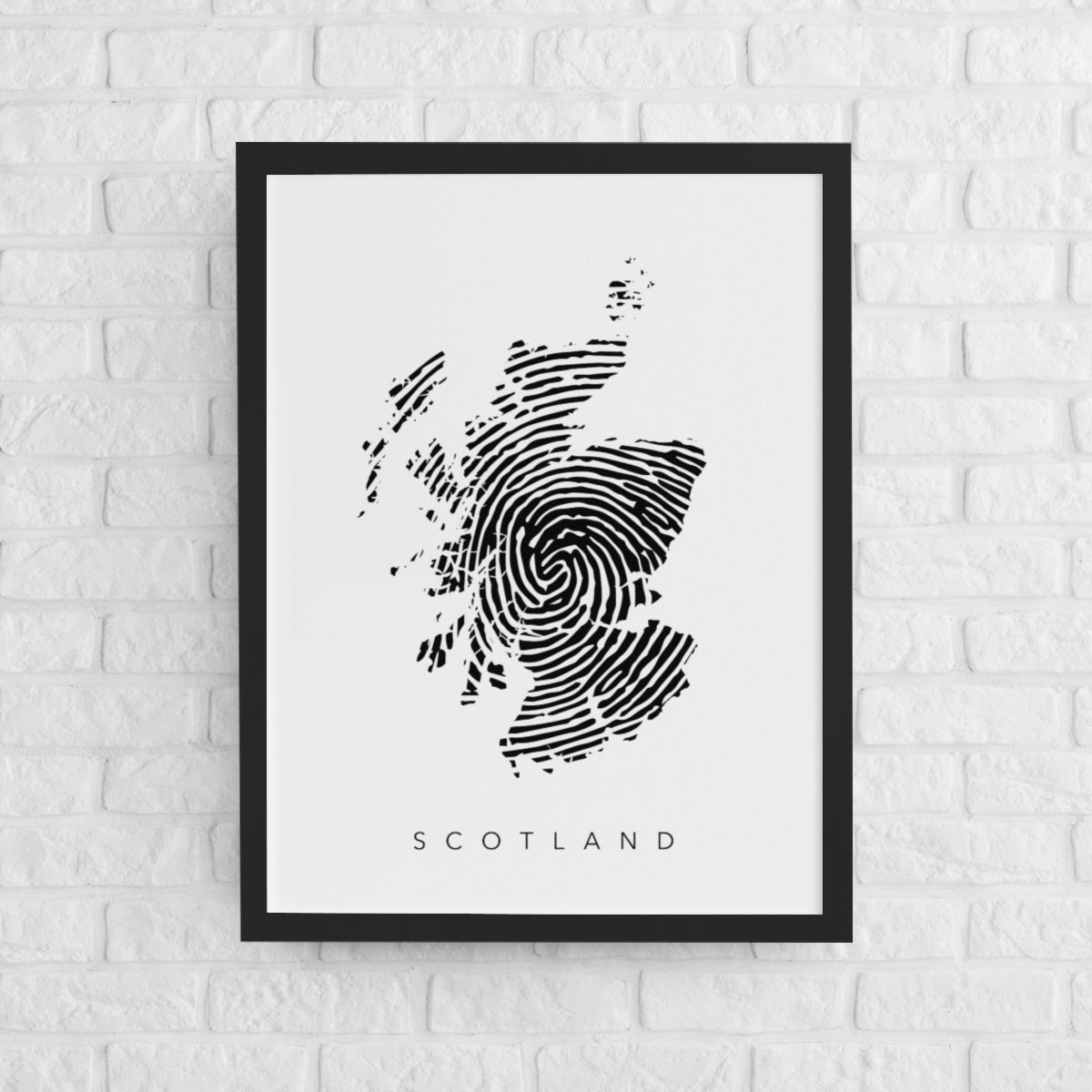 Scotland & Fingerprint Map Art