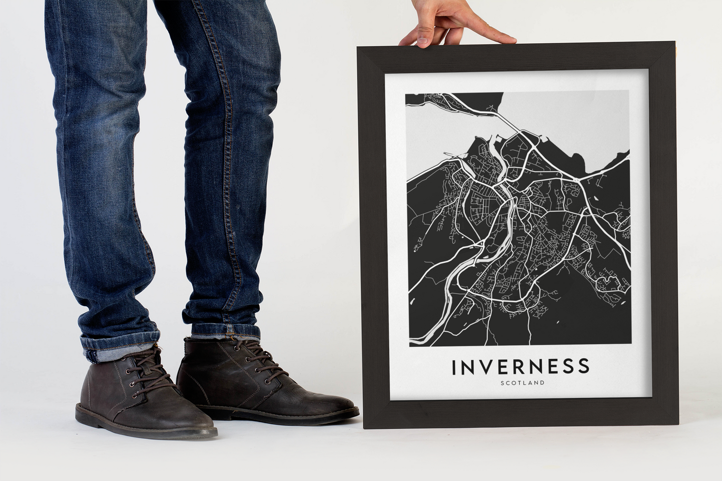 Inverness Map (Black)