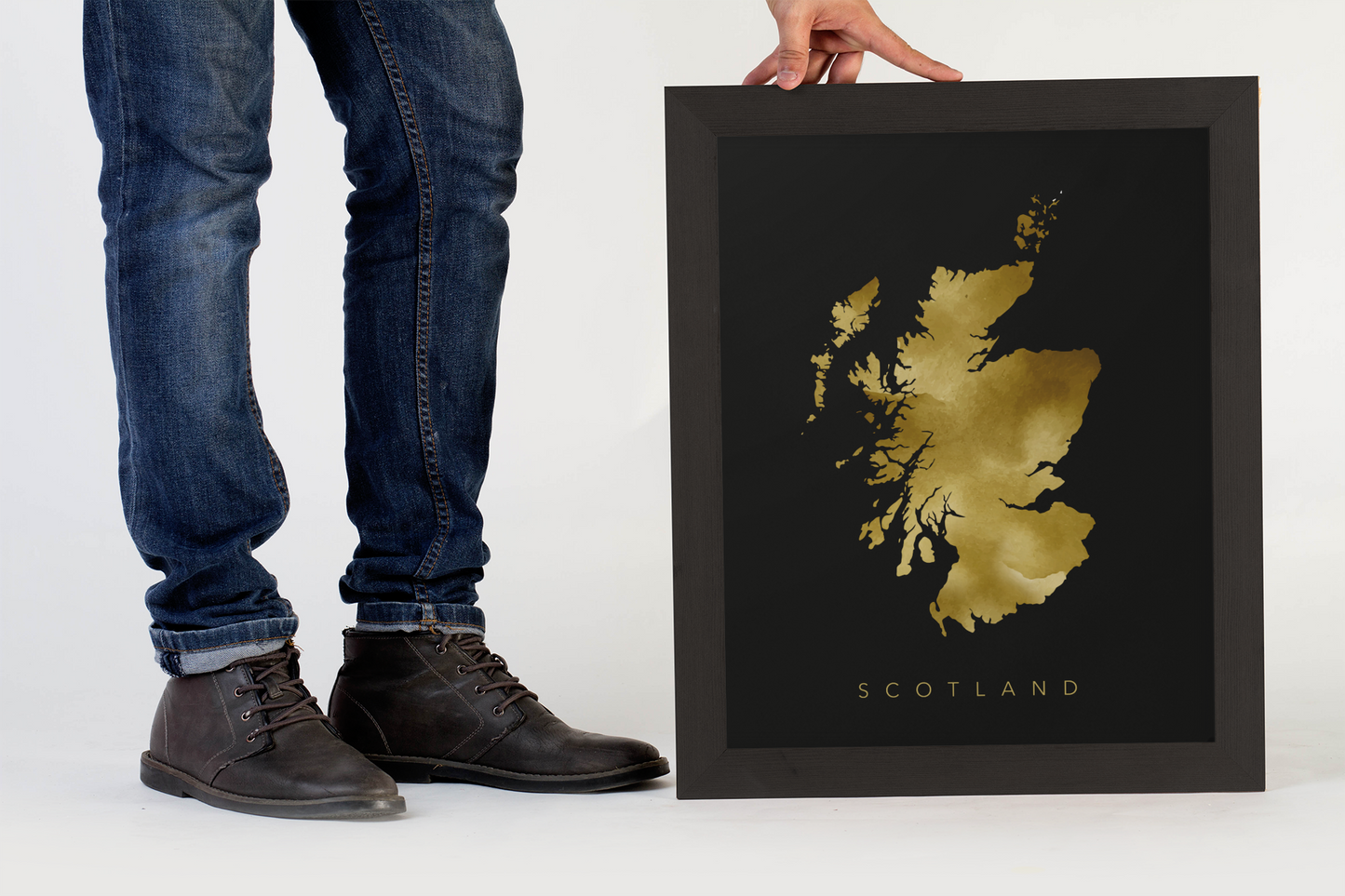 Scotland Map (Gold & Black)