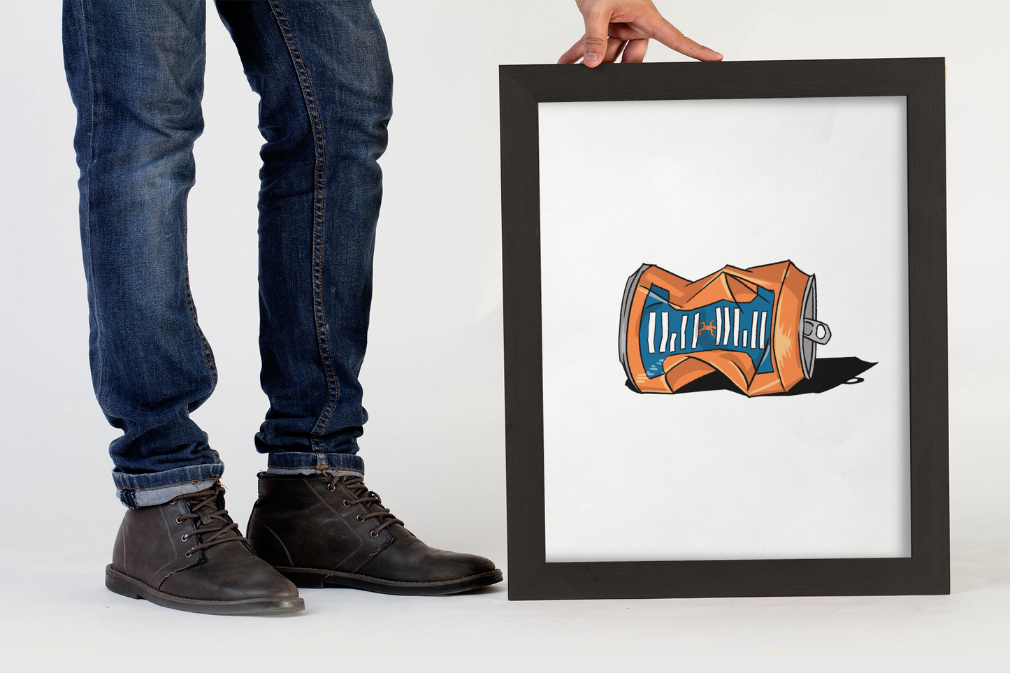 Irn-Bru Crushed Can Cartoon