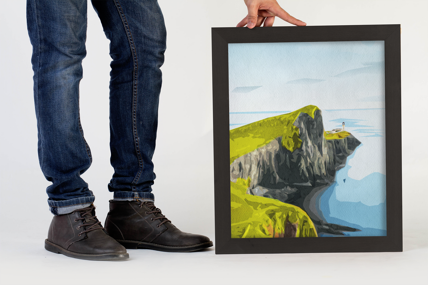 Neist Point Lighthouse - Watercolor Art