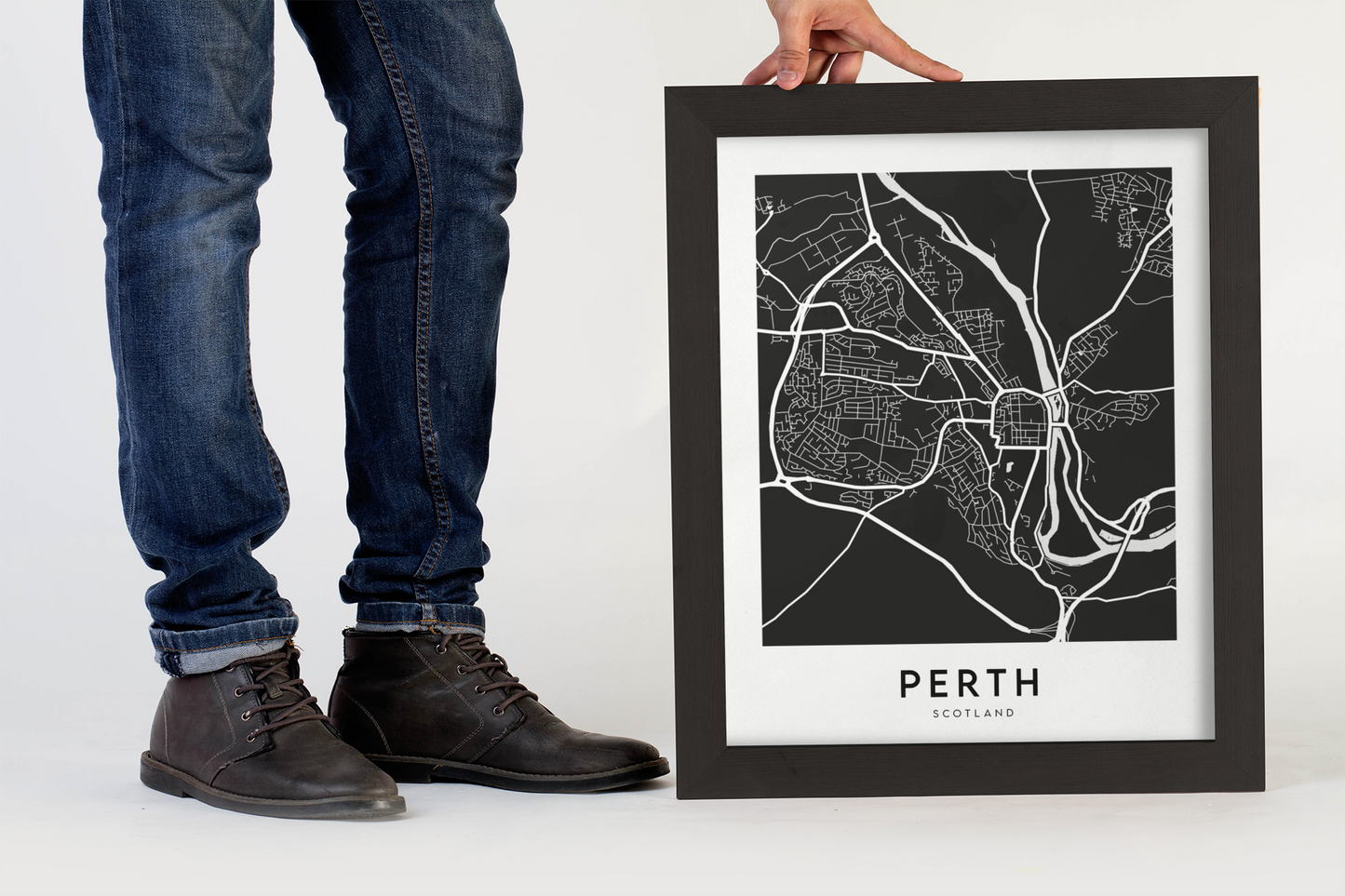 Perth Map (Black)
