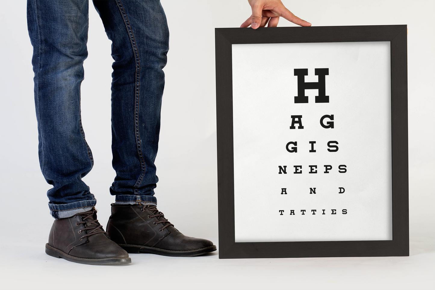 Haggis, Neeps And Tatties - Snellen Chart Design