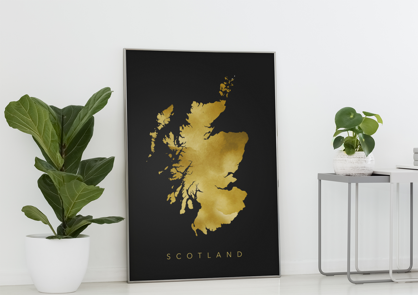 Scotland Map (Gold & Black)