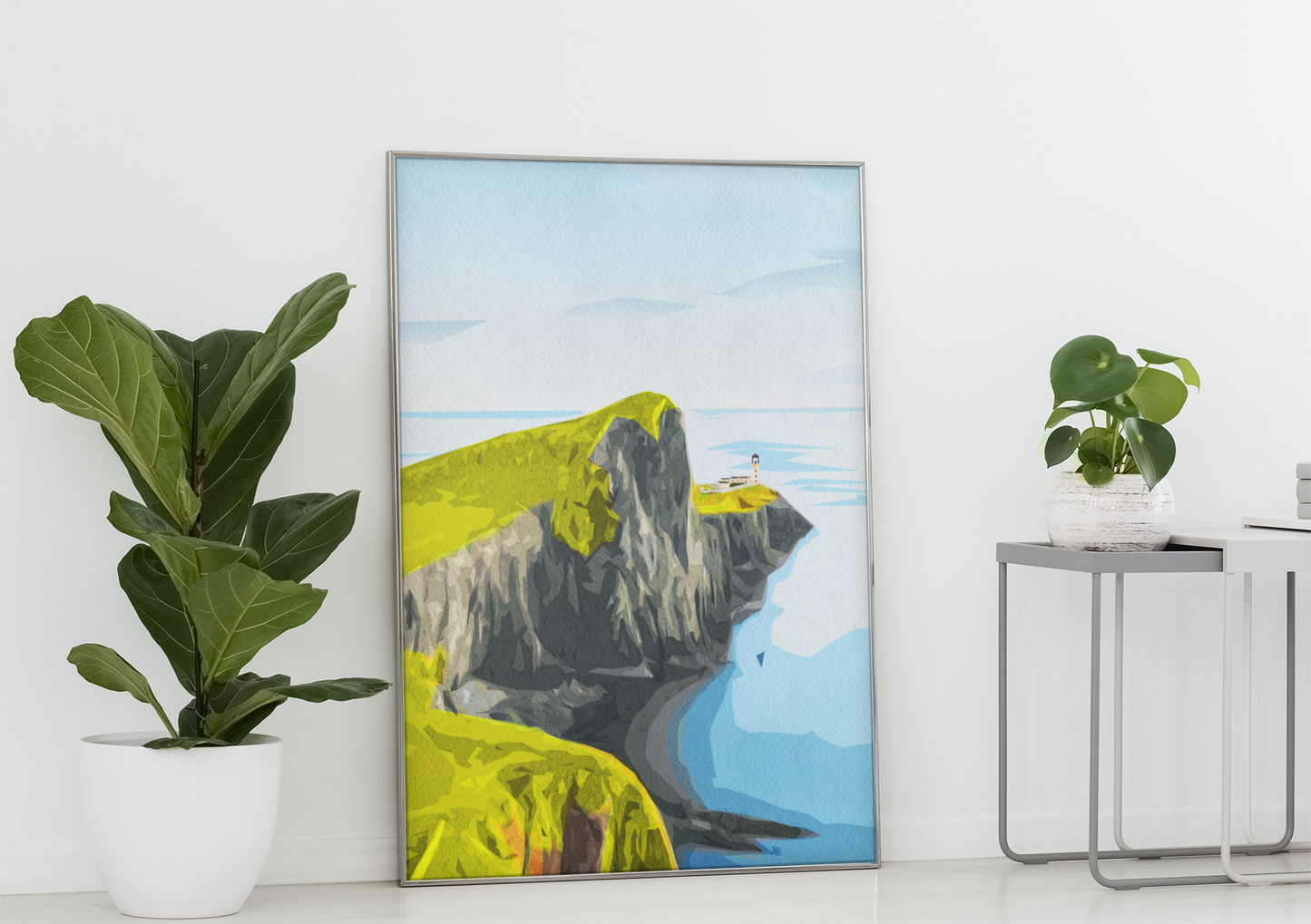 Neist Point Lighthouse - Watercolor Art