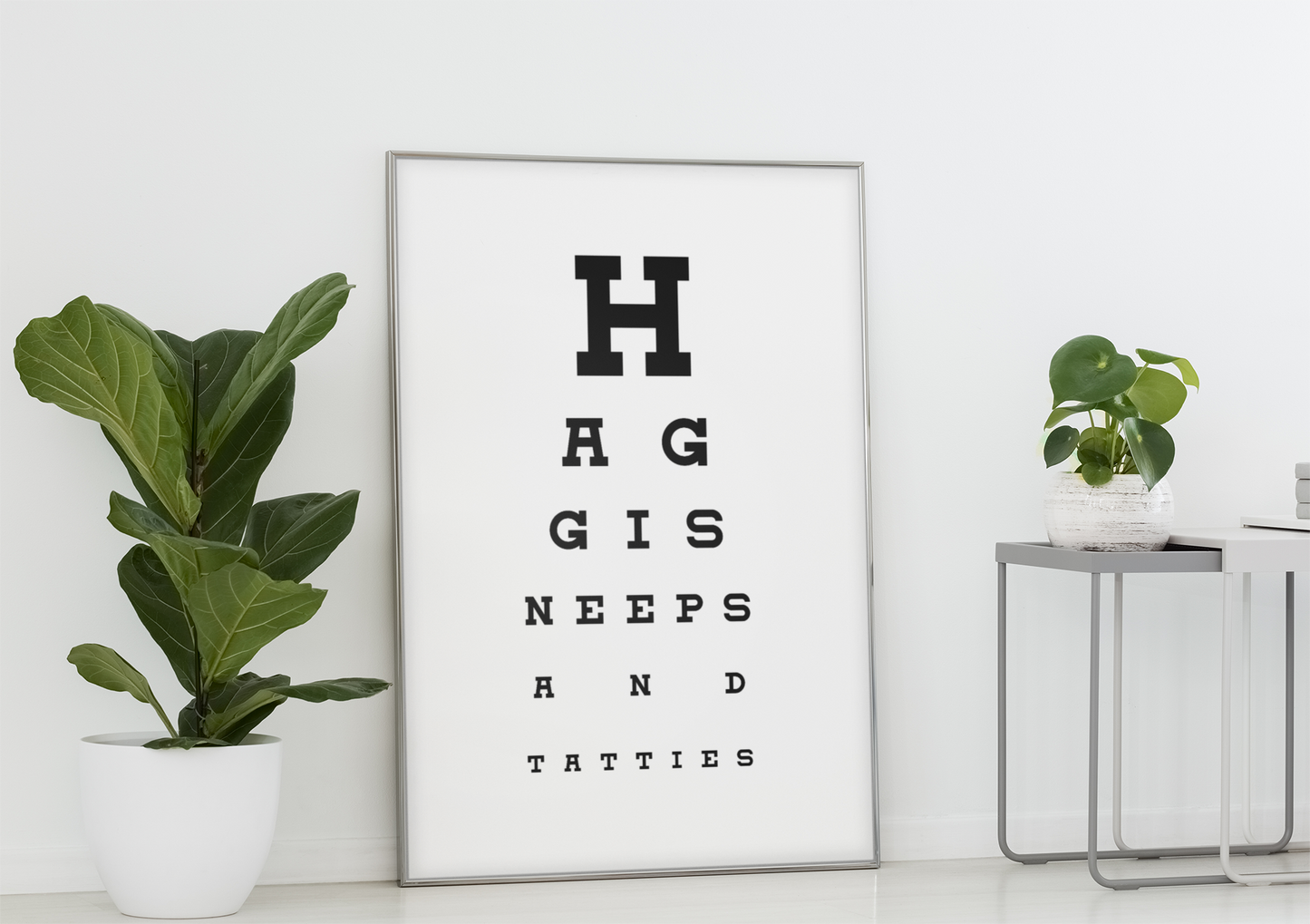 Haggis, Neeps And Tatties - Snellen Chart Design