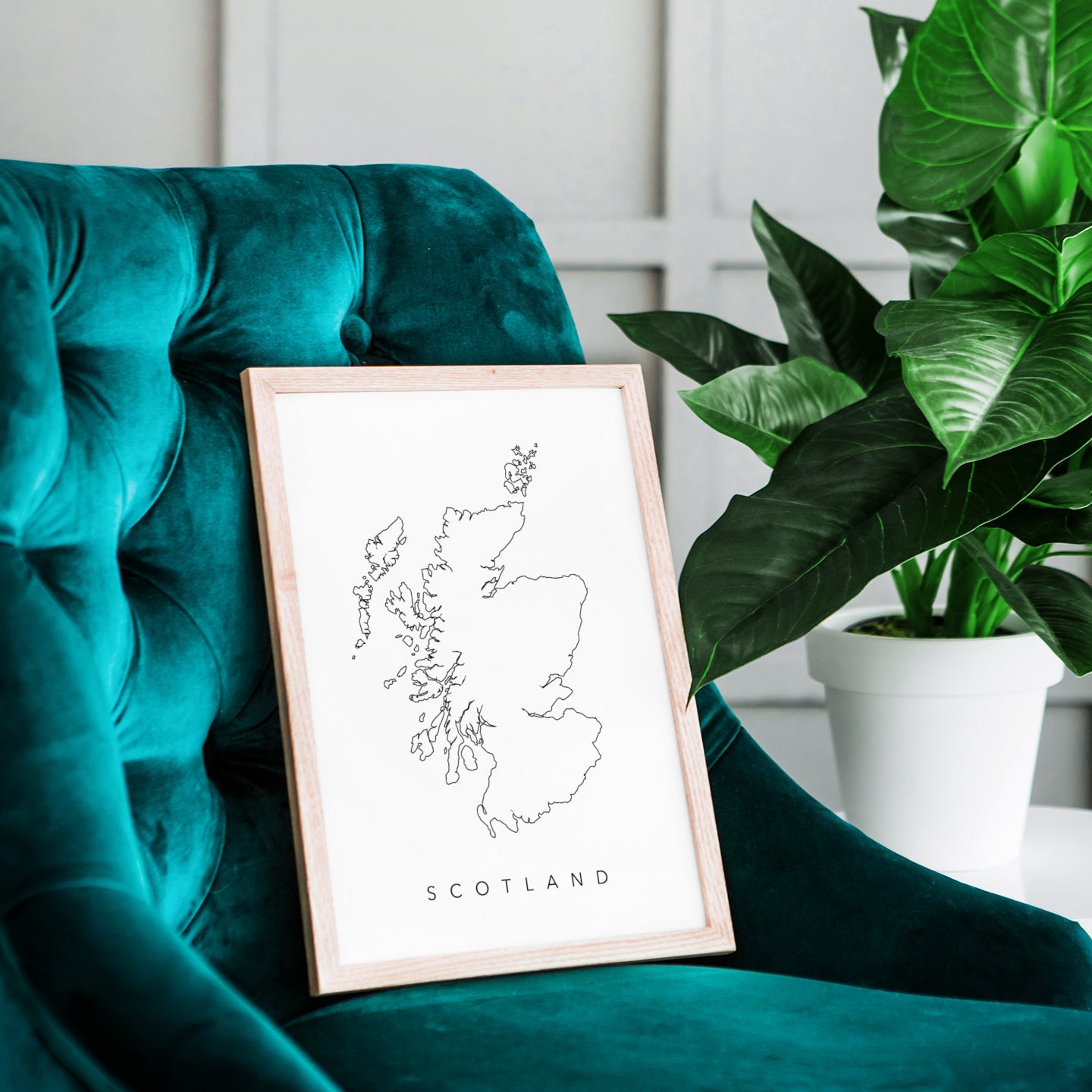 Scotland Map Line Art