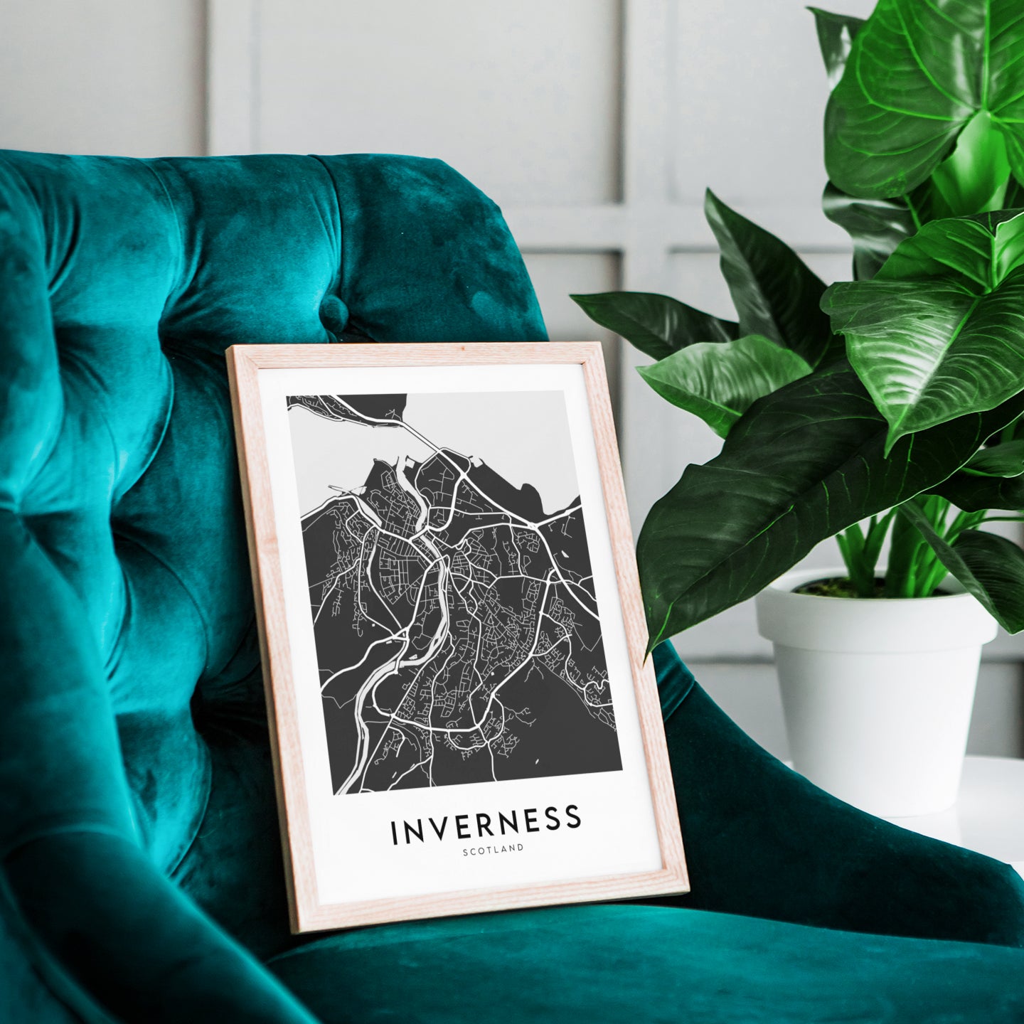 Inverness Map (Black)