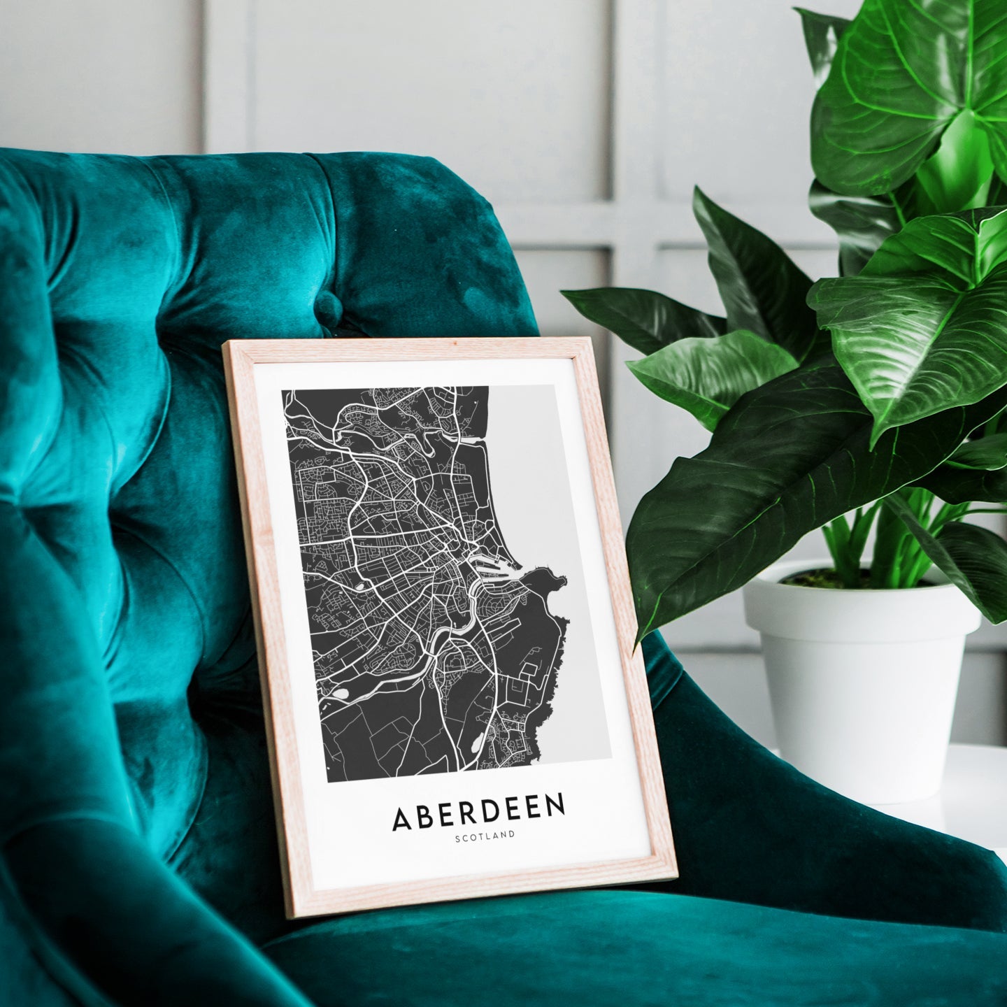 Aberdeen Map (Black)