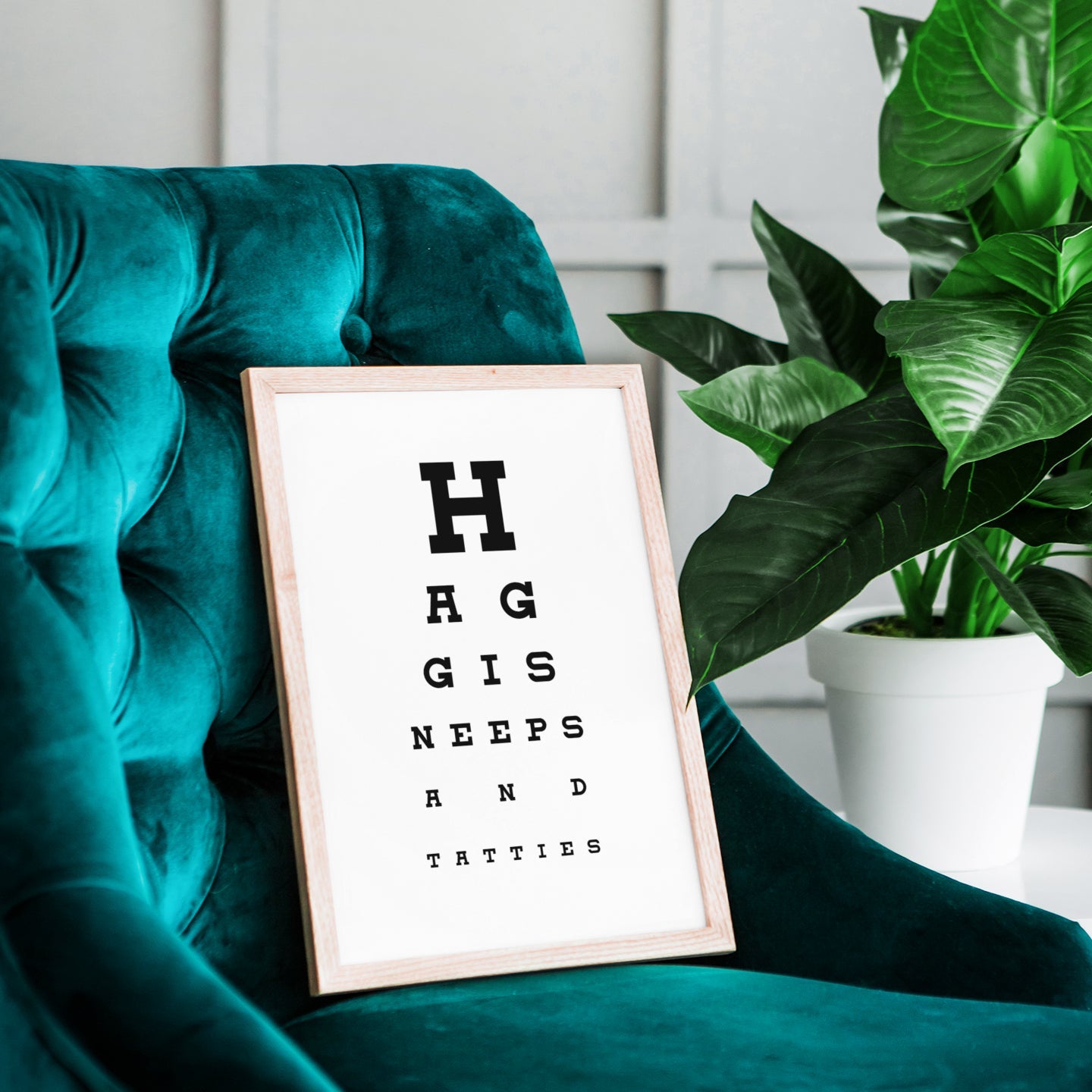 Haggis, Neeps And Tatties - Snellen Chart Design