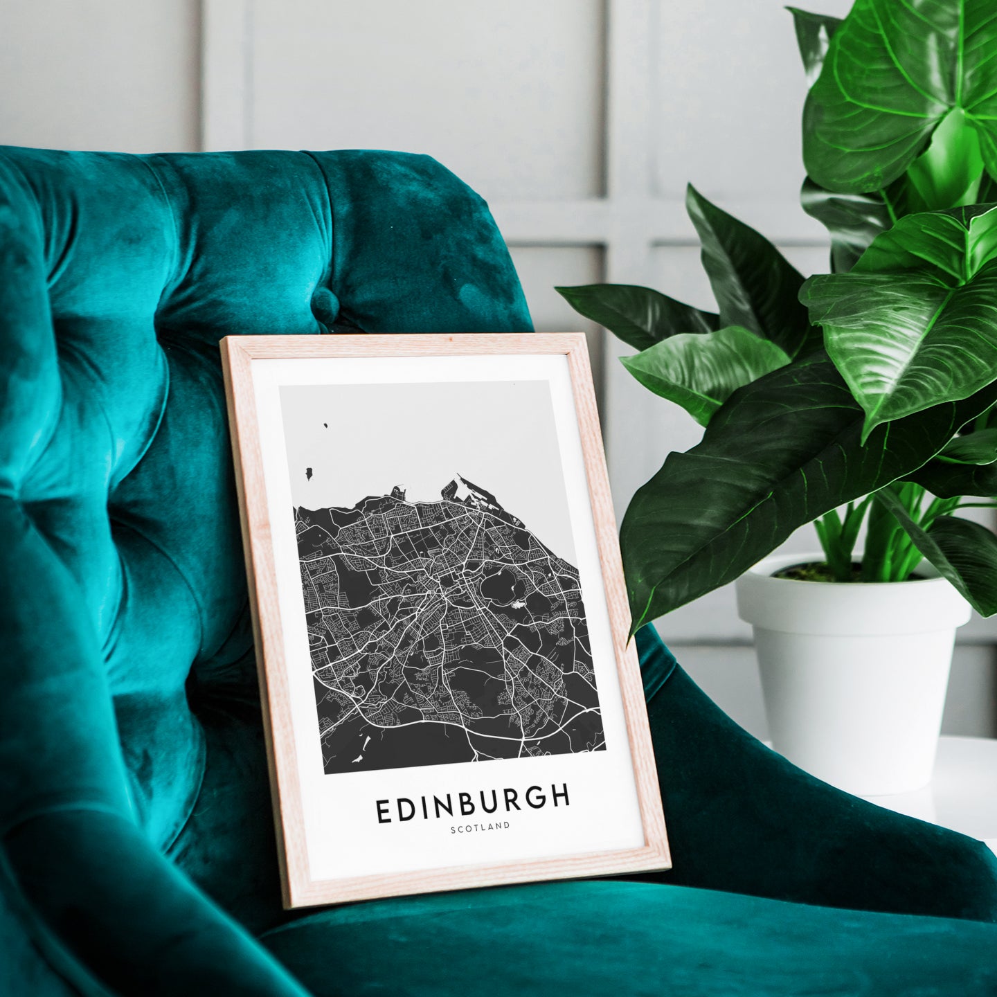 Edinburgh Map (Black)