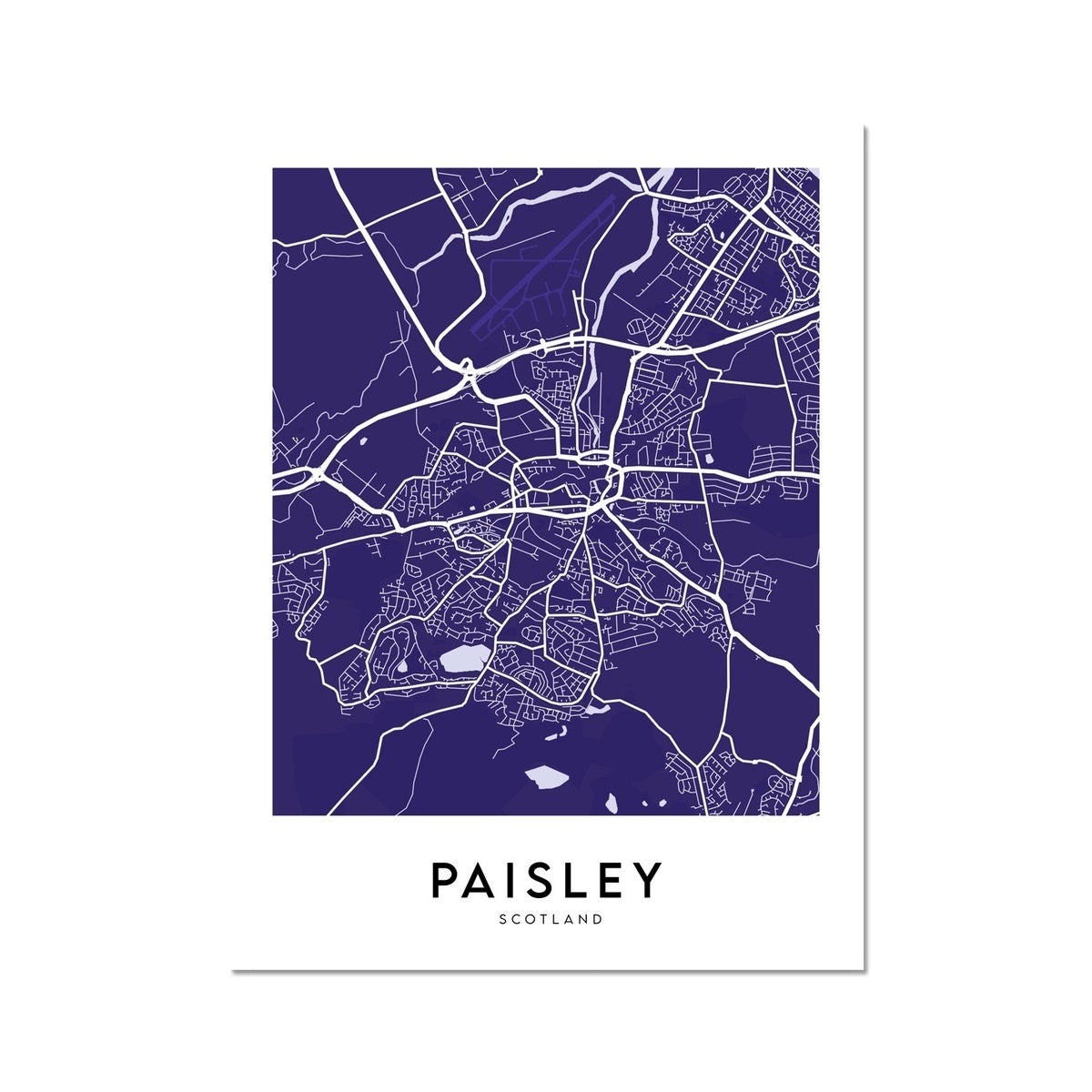 Paisley Map (Coloured)