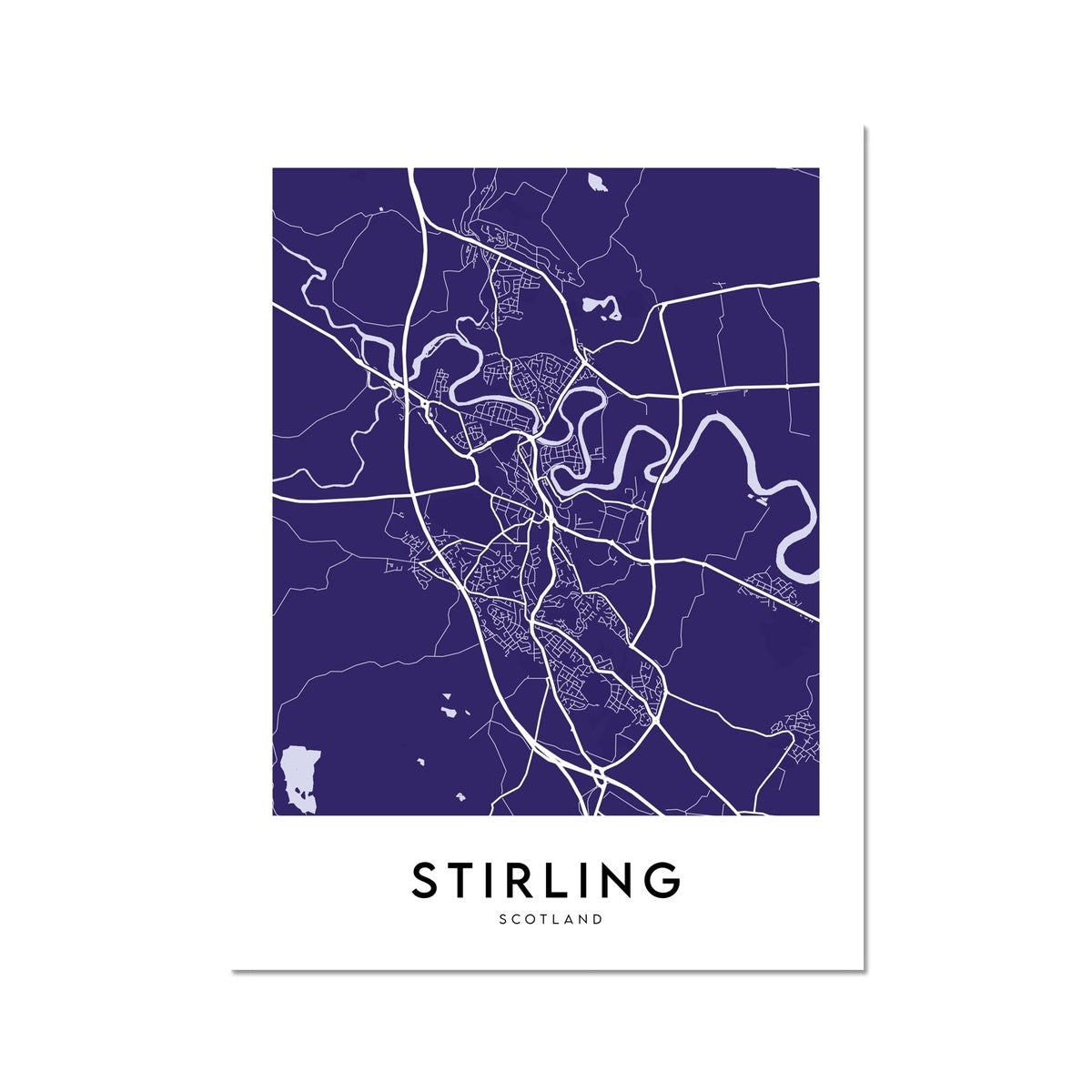 Stirling Map (Coloured)