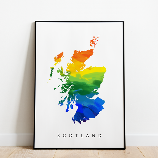 Scotland Rainbow Map