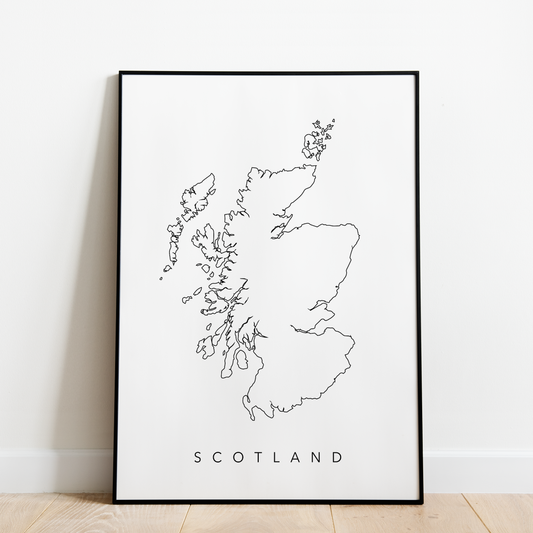 Scotland Map Line Art