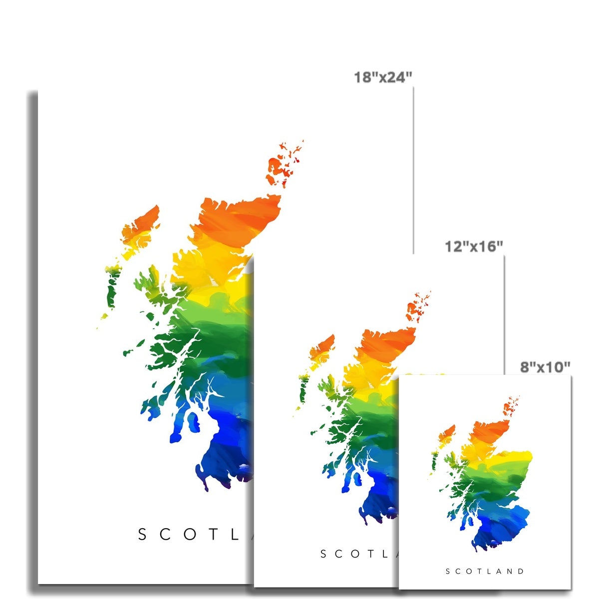 Scotland Rainbow Map