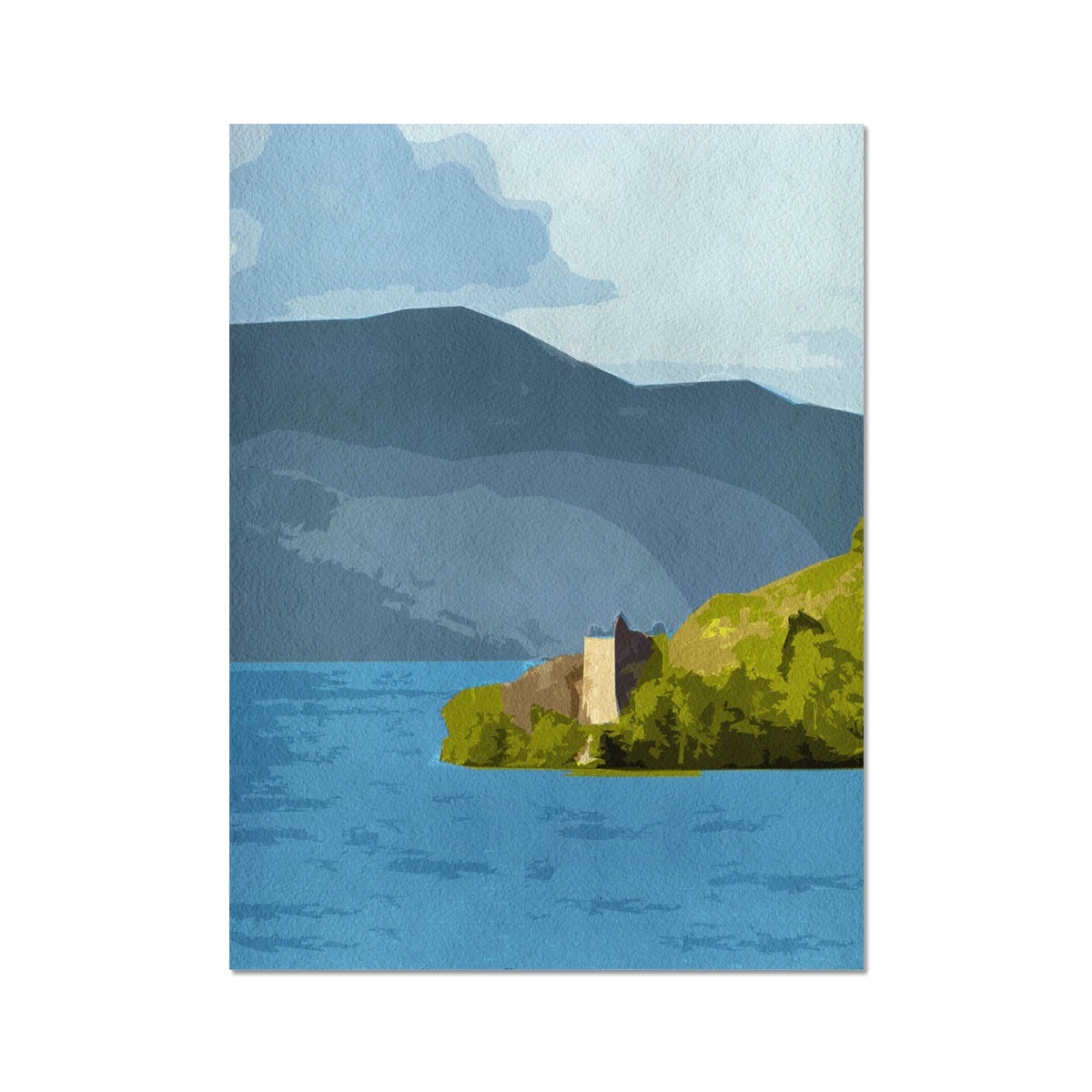 Loch Ness - Watercolor Art