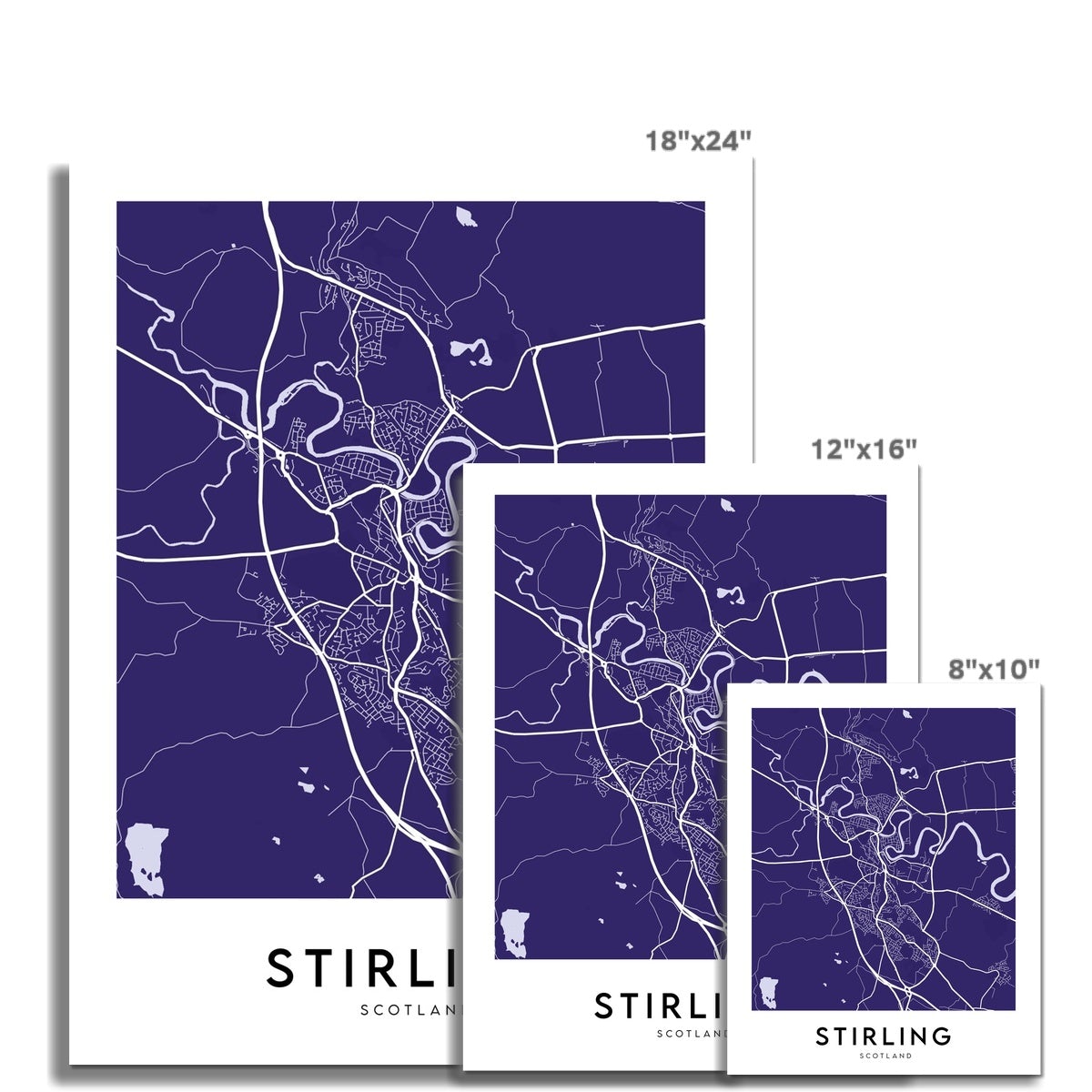 Stirling Map (Coloured)