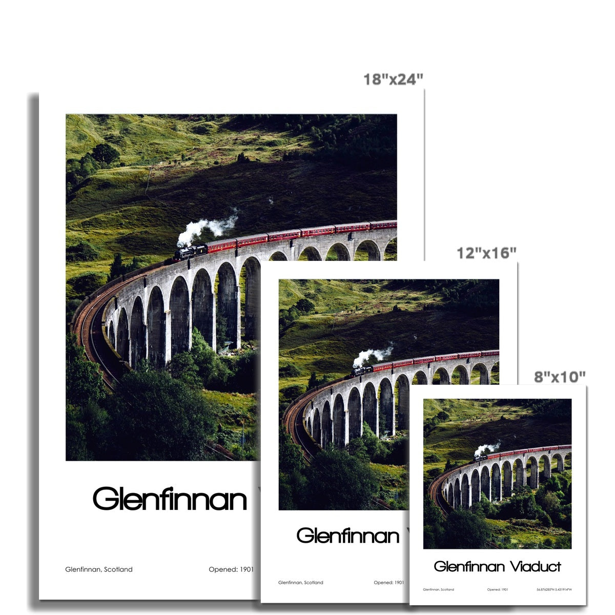 Glenfinnan Viaduct Poster (Coloured Photo)