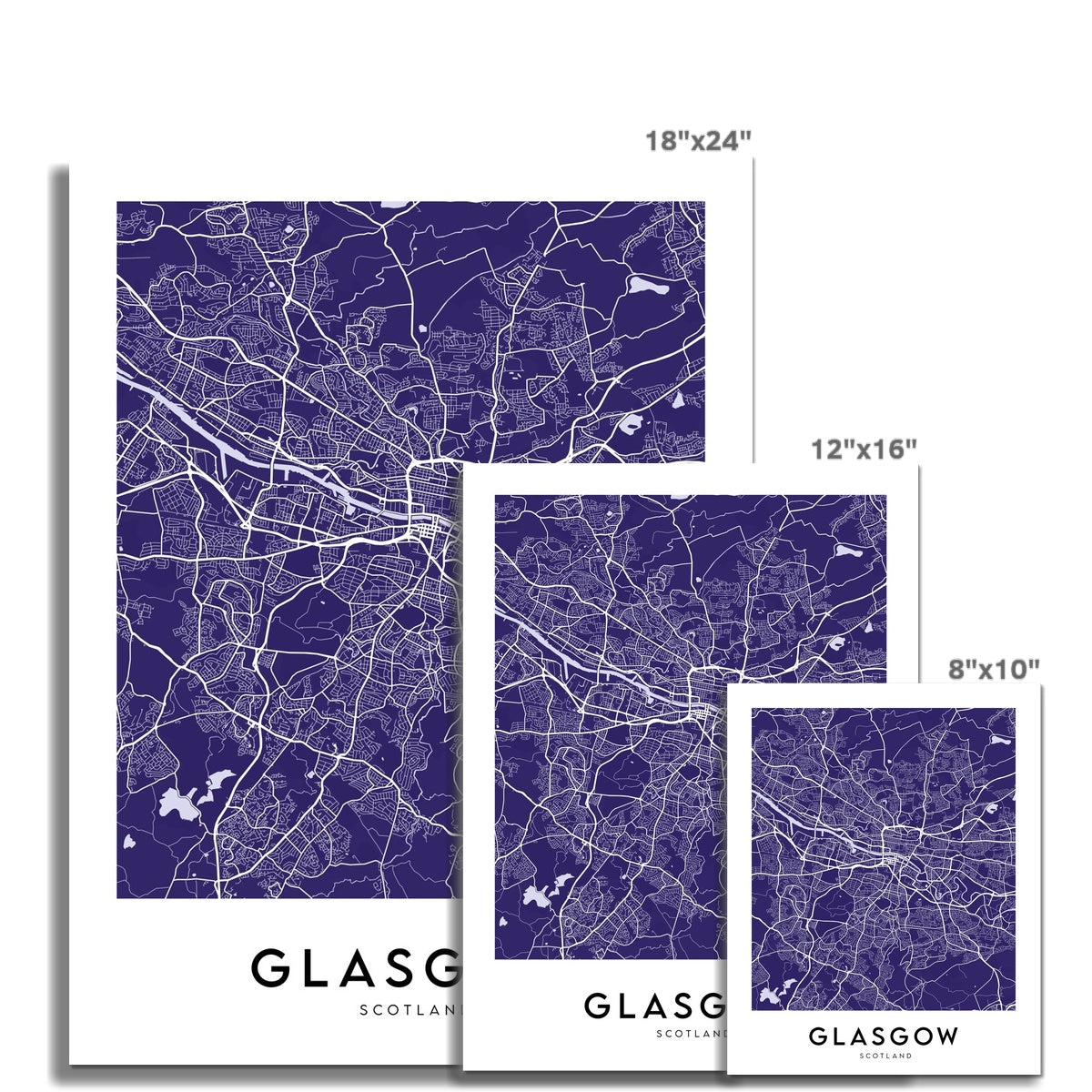 Glasgow Map (Coloured)